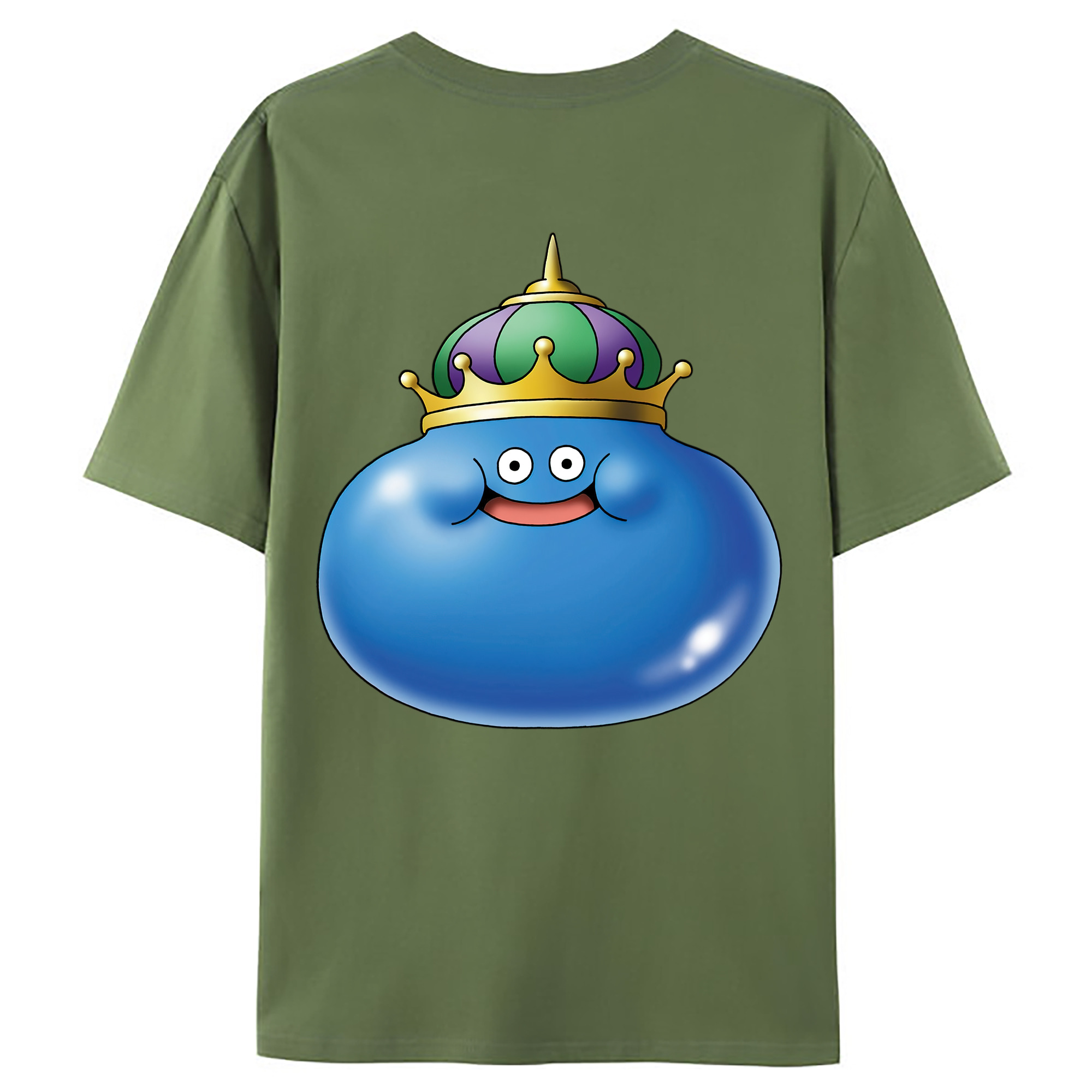 （画像用） ドラゴンクエスト Doragon Kuesuto Dragon Quest 綿100％ メンズ半袖Tシャツ（バックプリント） 通気性